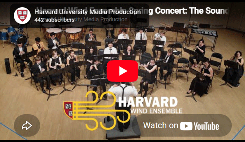 Harvard Wind Ensemble YouTube Thumbnail