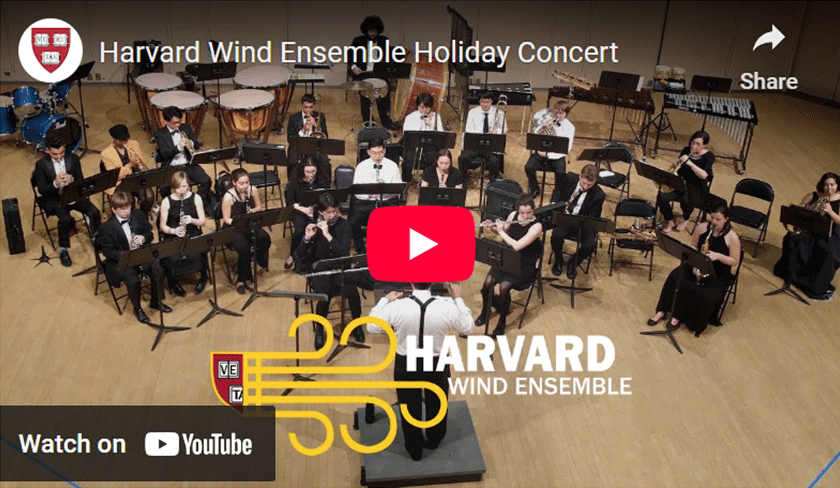 Harvard Wind Ensemble Holiday Concert YouTube Thumbnail
