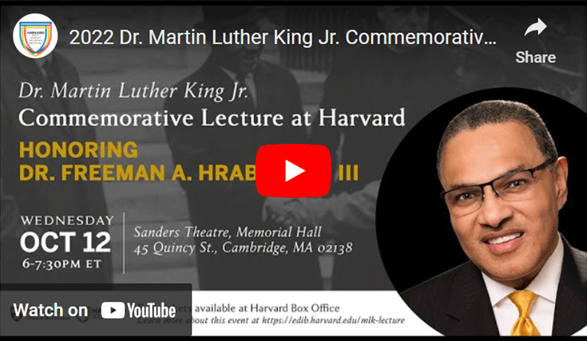 Dr. Martin Luther King Jr. Commemorative Lecture YouTube Thumbnail