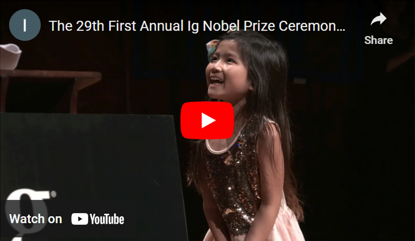 29th First Annual Ig Nobel Prize Ceremony YouTube Thumbnail